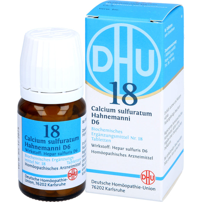 DHU Biochemie  18 Calcium sulfuratum Hahnemanni D6 Tabletten, 80 pc Tablettes