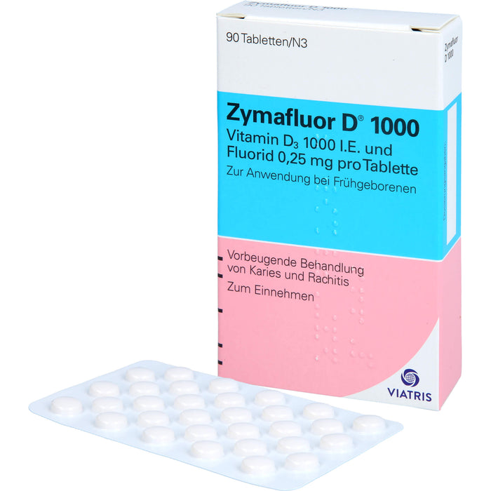 Zymafluor D 1000 Tabletten vorbeugende Behandlung von Karies und Rachitis, 90 pc Tablettes