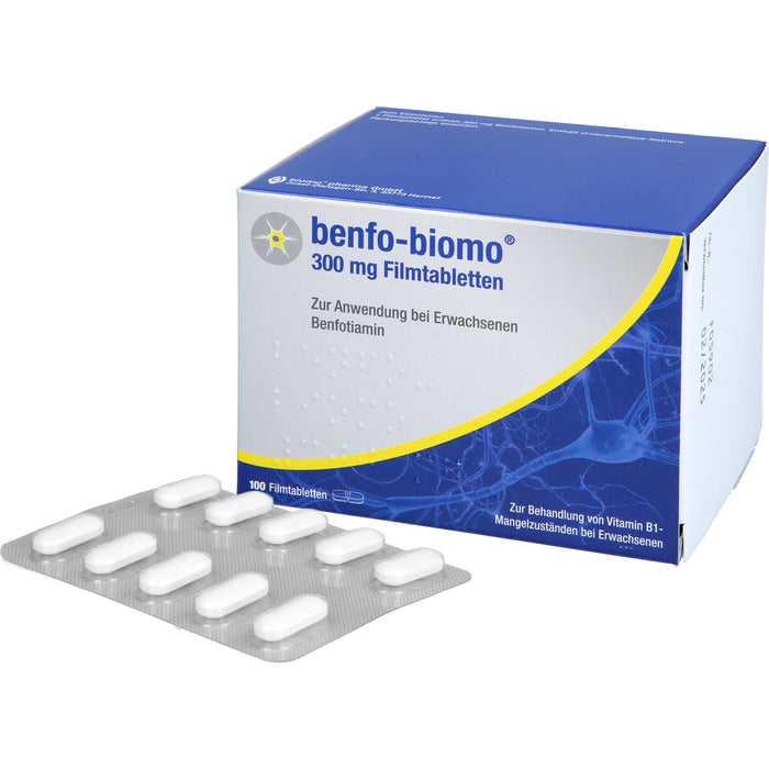 Benfo-biomo 300 mg Filmtabletten bei Vitamin B1-Mangelzuständen, 100 pcs. Tablets