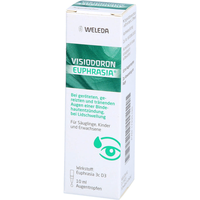 WELEDA Visiodoron Euphrasia Augentropfen bei geröteten, gereizten und tränenden Augen, 10 ml Lösung