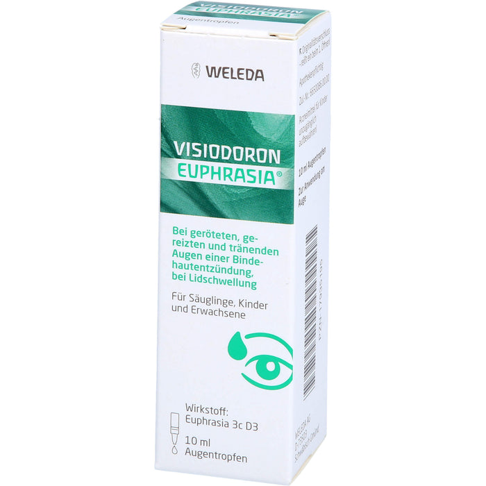 WELEDA Visiodoron Euphrasia Augentropfen bei geröteten, gereizten und tränenden Augen, 10 ml Solution