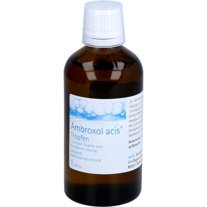 Ambroxol acis Tropfen 7,5 mg / ml zur Schleimlösung bei Atemwegserkrankungen, 100 ml Solution