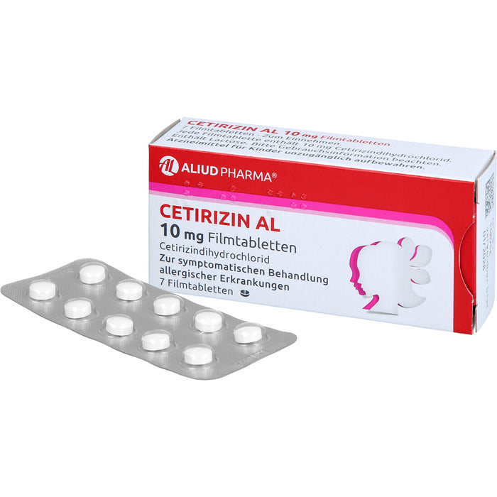 CETIRIZIN AL 10 mg Filmtabletten bei allergischen Erkrankungen, 7 pcs. Tablets