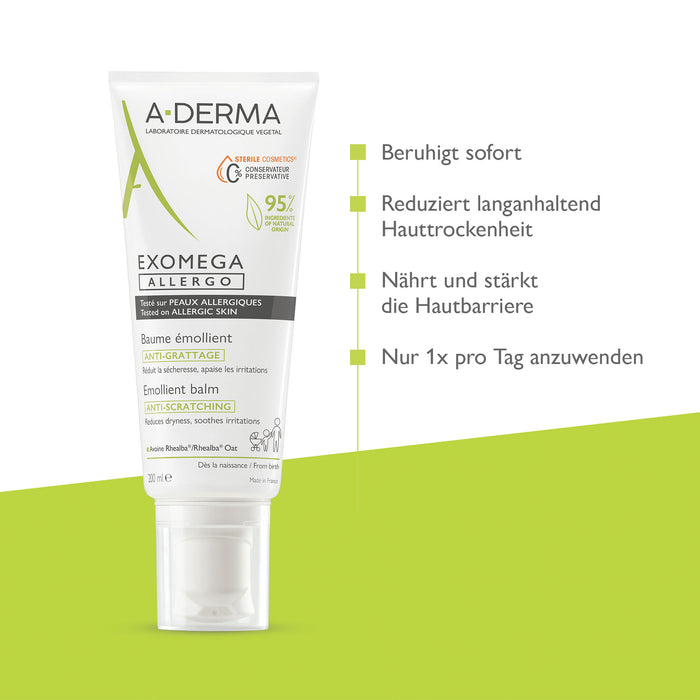 A-DERMA EXOMEGA ALLERGO Balsam rückfettend, 200 g Balsam