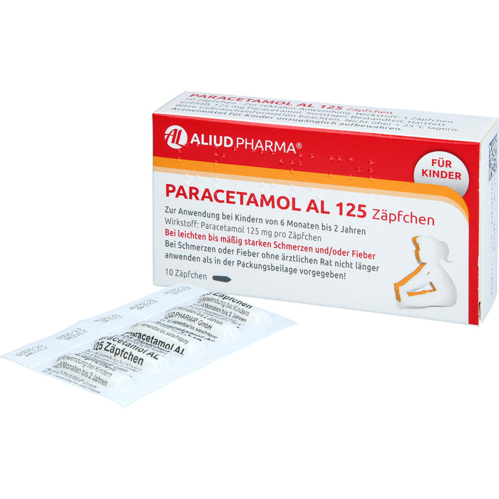 Paracetamol AL 125 Zäpfchen, 10 pc Suppositoires