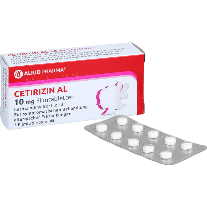 CETIRIZIN AL 10 mg Filmtabletten bei allergischen Erkrankungen, 7 St. Tabletten