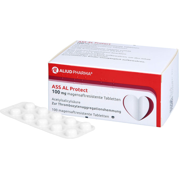 ASS AL Protect 100 mg magensaftresistente Tabletten, 100 St. Tabletten