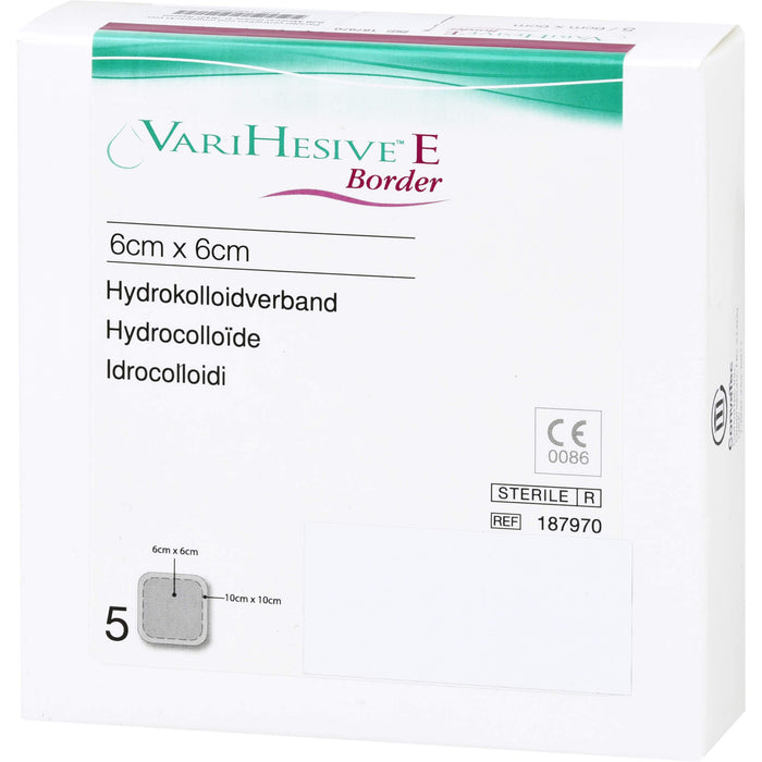 VARIHESIVE E Border 6 cm X 6 cm Hydrokolloidverband, 5 pcs. Compresses