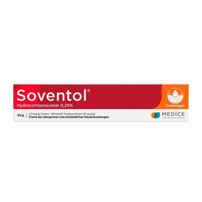 Soventol Hydrocortisonacetat 0,25%, 2,5 mg/g Creme, 50 g Creme