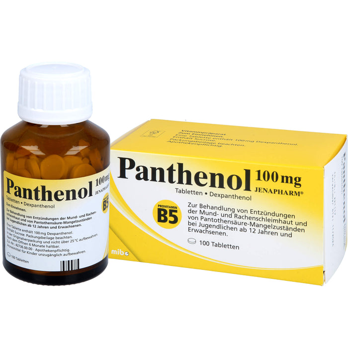 Panthenol 100 mg JENAPHARM Tabletten, 100 pcs. Tablets