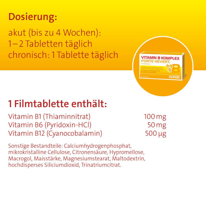 Vitamin B Komplex forte Hevert Tabletten, 200 pcs. Tablets