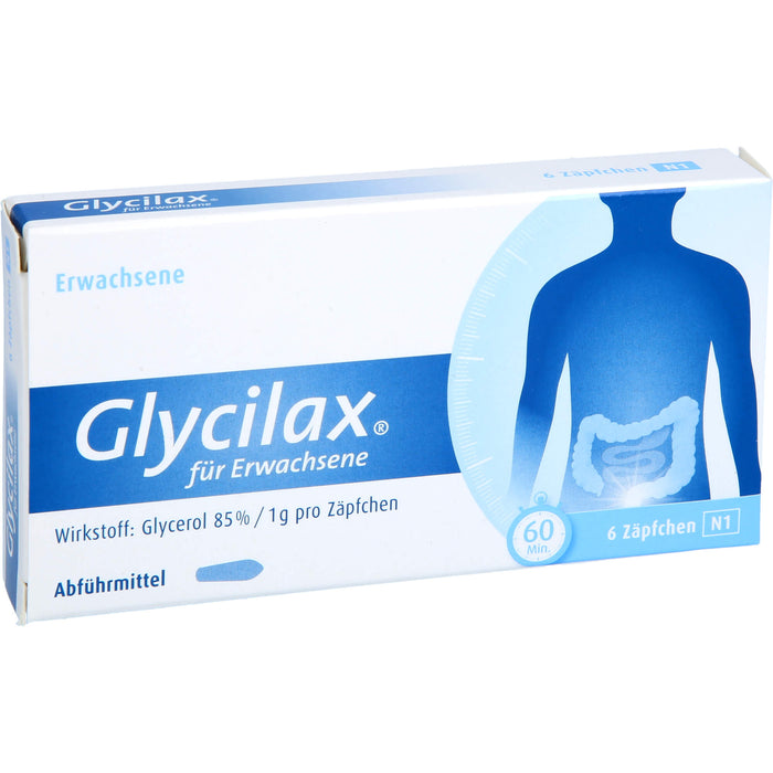 Glycilax für Erwachsene Zäpfchen Abführmittel, 6 St. Zäpfchen