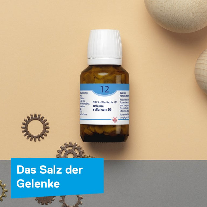 DHU Schüßler-Salz Nr. 12 Calcium sulfuricum D3 – Das Mineralsalz der Gelenke – das Original – umweltfreundlich im Arzneiglas, 200 pcs. Tablets