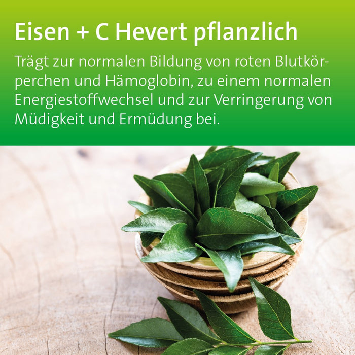 Eisen + C Hevert pflanzlich mit natürlichem Eisen und Vitamin C, 60 St. Kapseln