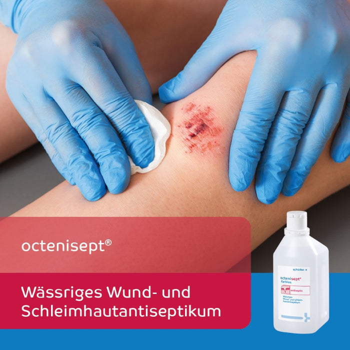 octenisept - wässriges Wund- und Schleimhautantiseptikum mit guter Verträglichkeit, schmerzfreier Anwendung und schneller Wirkung, 1000 ml Lösung