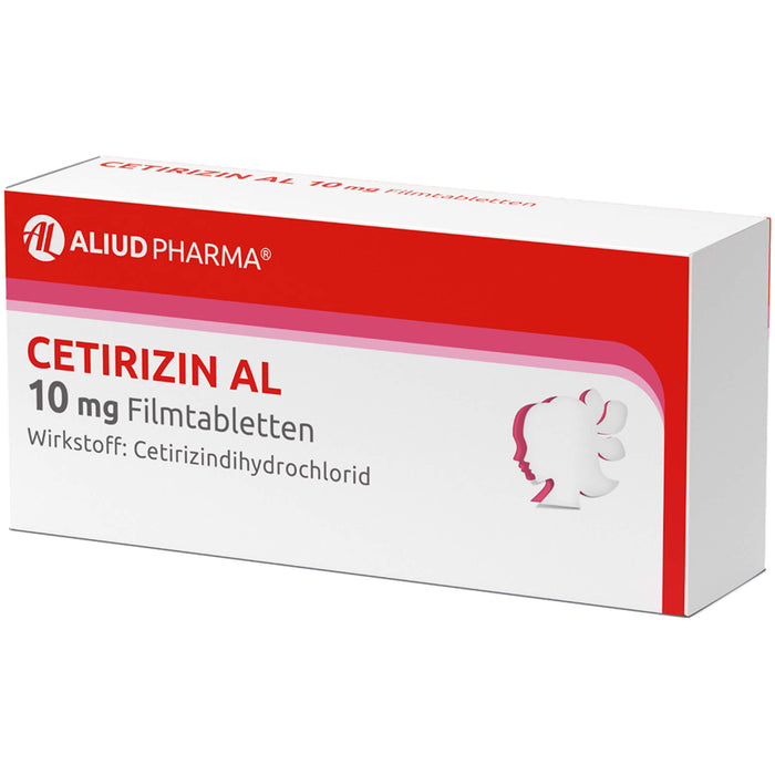 CETIRIZIN AL 10 mg Filmtabletten bei allergischen Erkrankungen, 50 pcs. Tablets