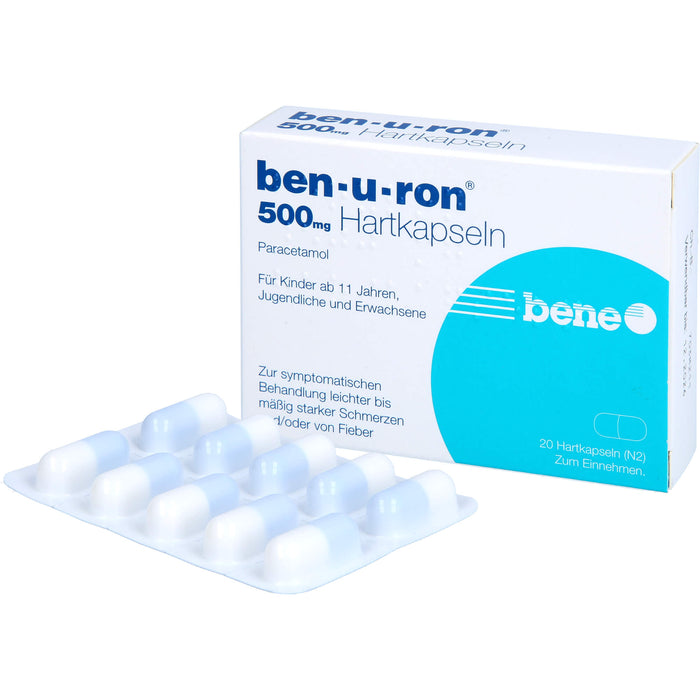 Ben-u-ron 500 mg Kapseln, 20 St. Kapseln