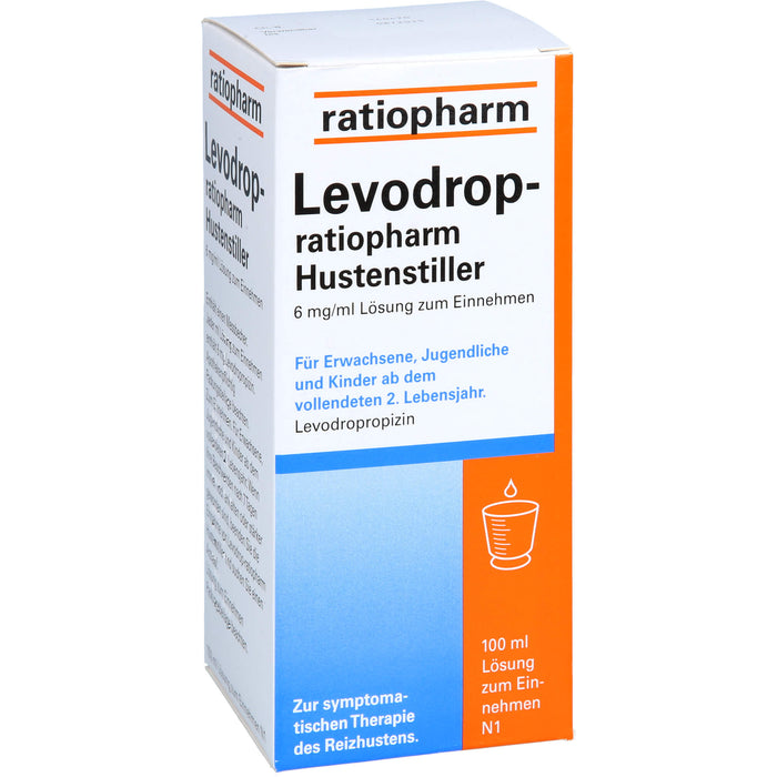 Levodrop-ratiopharm Hustenstiller, 6 mg/ml Lösung zum Einnehmen, 100 ml LSE