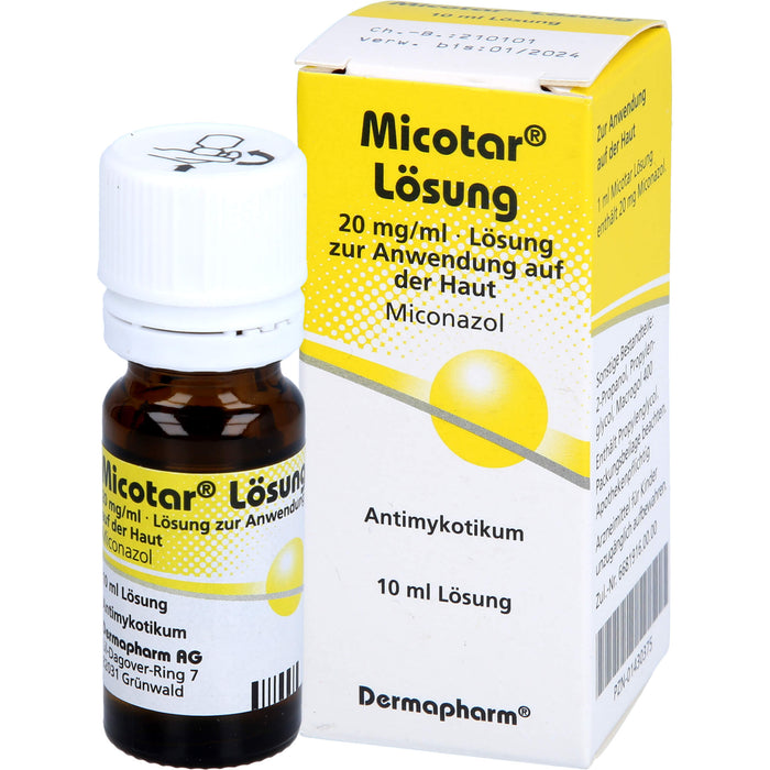 Micotar Lösung bei Pilzinfektionen der Haut, 10 ml Lösung