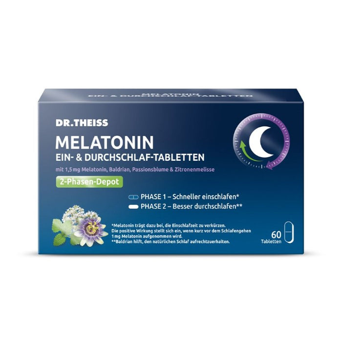 DR. THEISS Melatonin Ein-& Durchschlaf-Tabletten, 60 pc Tablettes