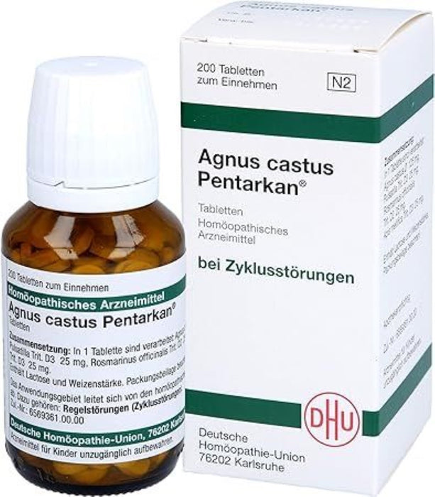 DHU Agnus castus Pentarkan Tabletten bei Zyklusstörungen, 200 St. Tabletten