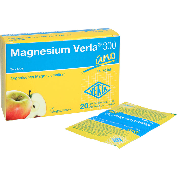 Magnesium Verla 300 uno Typ Apfel Granulat, 20 pcs. Sachets