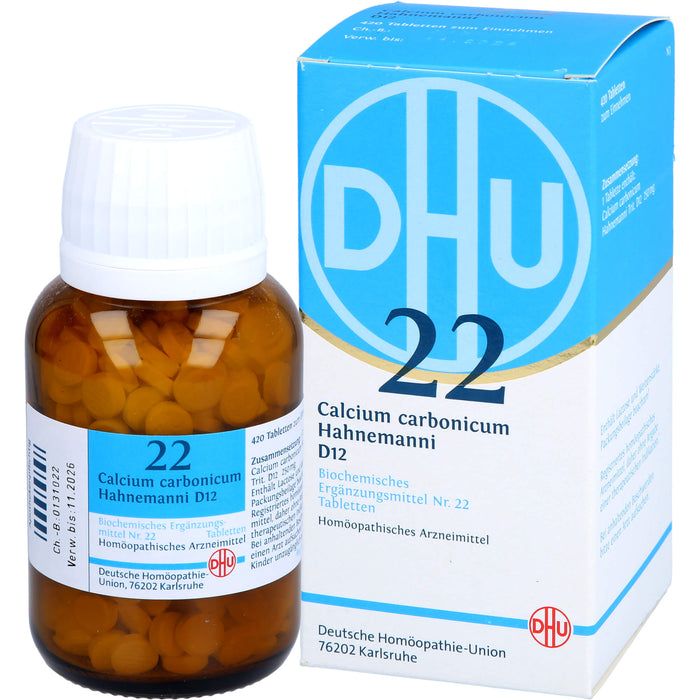 DHU Biochemie 22 Calcium carbonicum D12 Tabletten, 420 pc Tablettes