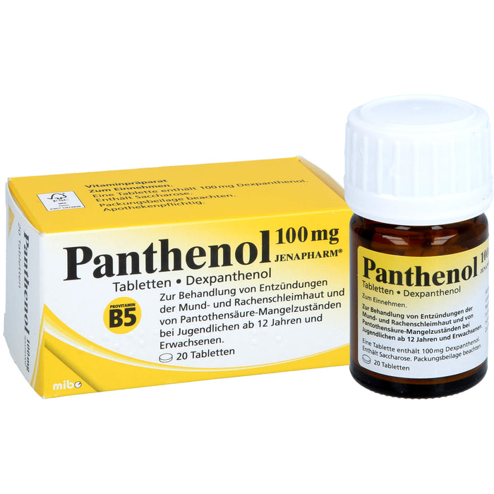 Panthenol 100 mg JENAPHARM Tabletten, 20 pc Tablettes