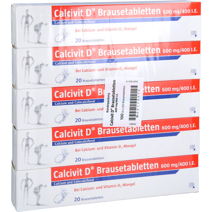 Calcivit D Brausetabletten 600 mg/400 I.E., 100 pc Tablettes