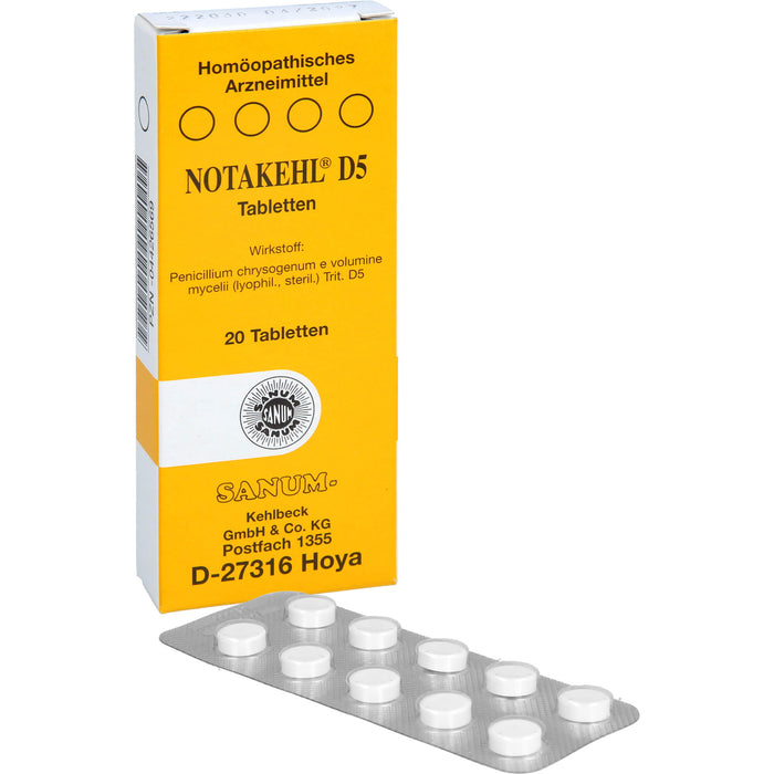 NOTAKEHL D5 Tabletten, 20 St. Tabletten