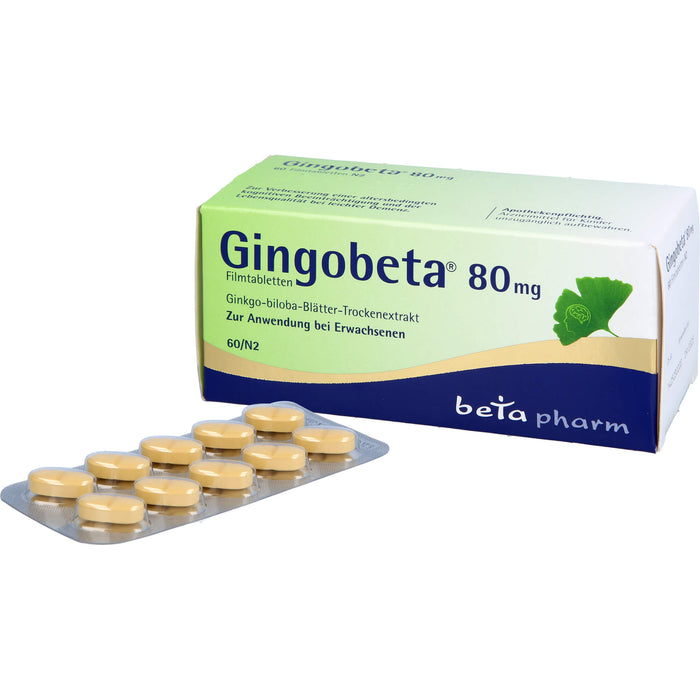 Gingobeta 80 mg Filmtabletten, 60 pcs. Tablets