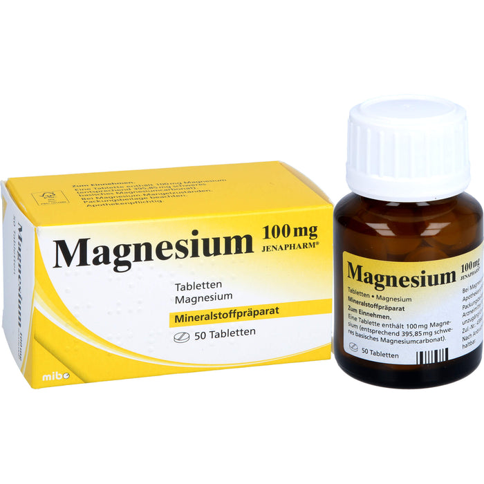 JENAPHARM Magnesium 100 mg Tabletten, 50 St. Tabletten