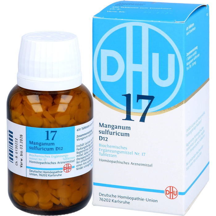 DHU Schüßler-Salz Nr. 17 Manganum sulfuricum D12 Tabletten, 420 St. Tabletten