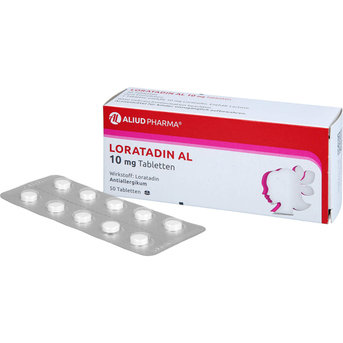 Loratadin AL 10 mg Tabletten Antiallergikum, 50 pc Tablettes