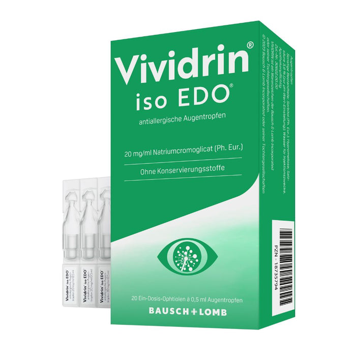 Vividrin iso EDO antiallergische Augentropfen, 20X0.5 ml ATR