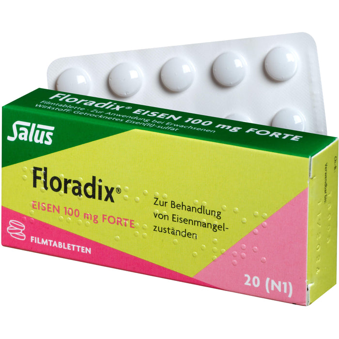 Floradix Eisen 100 mg forte Filmtabletten, 20 pc Tablettes