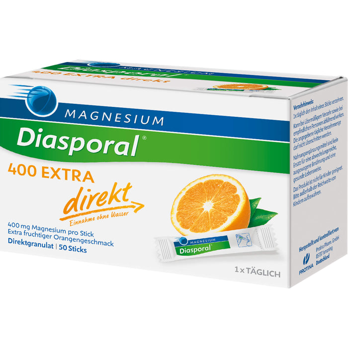 Magnesium-Diasporal 400 extra direkt Direktgranulat Sticks, 50 pcs. Sachets