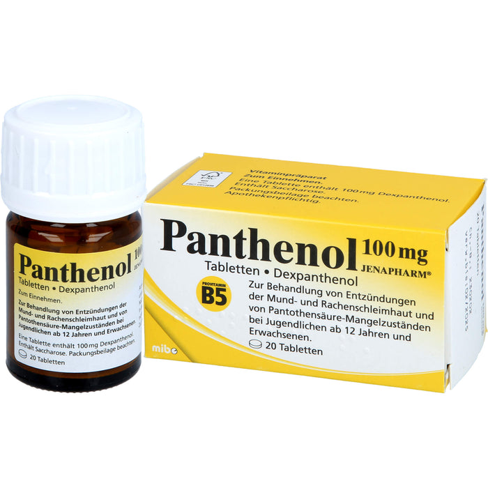 Panthenol 100 mg JENAPHARM Tabletten, 20 pcs. Tablets