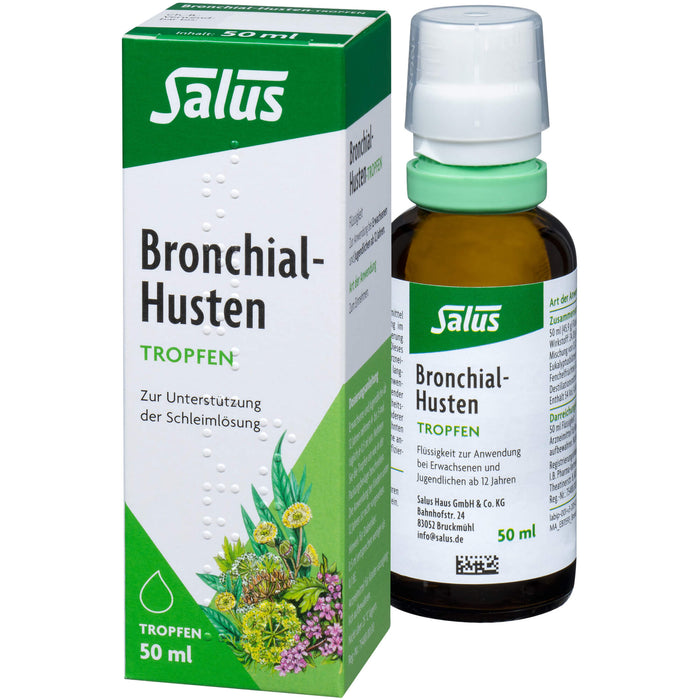 Salus Bronchial-Husten-Tropfen zur Unterstützung der Schleimlösung, 50 ml Solution