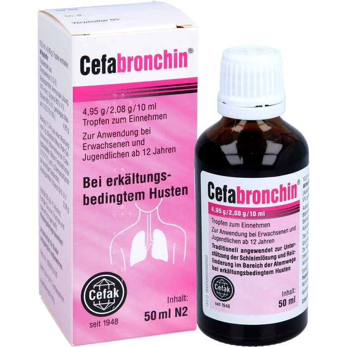 Cefabronchin, 4,95 g/2,08 g/10 ml, Tropfen zum Einnehmen, 50 ml TEI