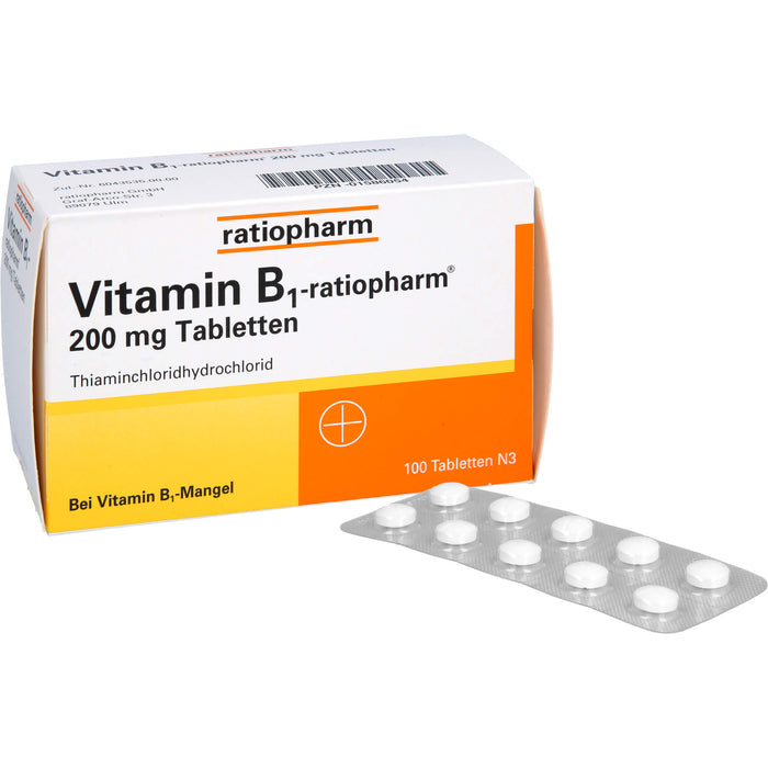 Vitamin B1-ratiopharm 200 mg Tabletten, 100 pcs. Tablets