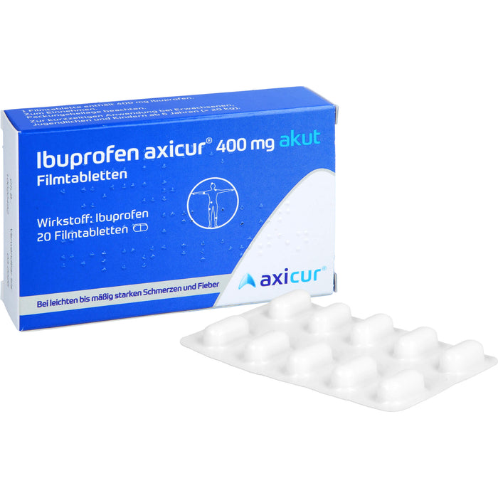 Ibuprofen axicur 400 mg akut Filmtabletten, 20 St FTA