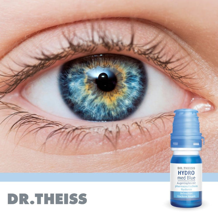 DR. THEISS Hydro med Blue Augentropfen Befeuchtung und Pflege trockener Augen, 10 ml Solution