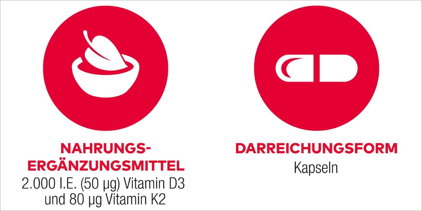 D3+K2 DuoProtect Vit AL 1000 I.E./80 ug Kapseln, 30 St. Kapseln