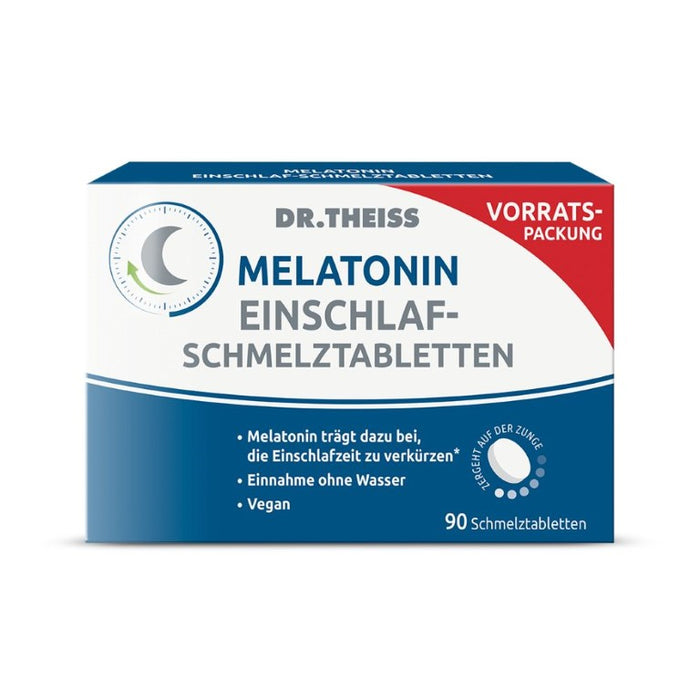 DR. THEISS Melatonin Einschlaf-Schmelztabletten, 90 pc Tablettes