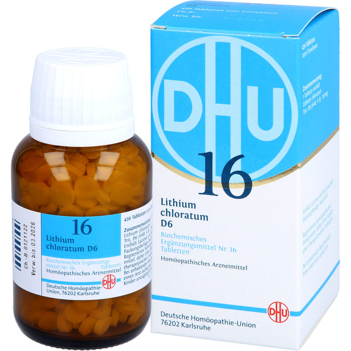 DHU Schüßler-Salz Nr. 16 Lithium chloratum D6 Tabletten, 420 St. Tabletten