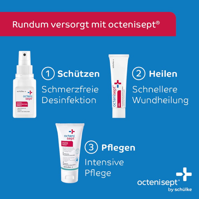 octenisept protect & repair cream - Wund- und Heilcreme zum Schutz und zur Pflege empfindlicher, trockener und rissiger Haut mit Panthenol, 50 ml Solution