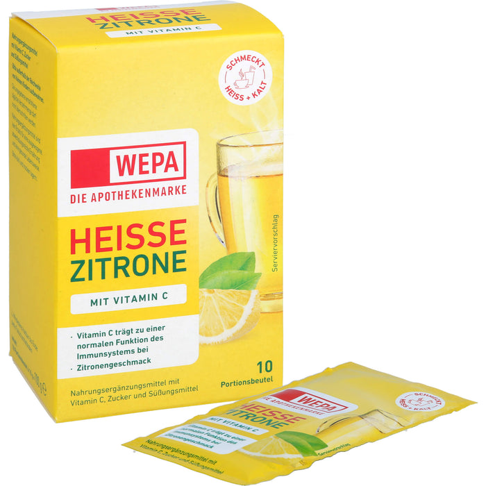 WEPA Heisse Zitrone+Vitamin C Pulver, 10X10 g PUL