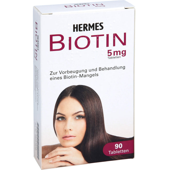 HERMES Biotin 5 mg Tabletten Vorbeugung und Behandlung eines Biotin-Mangels, 90 pcs. Tablets