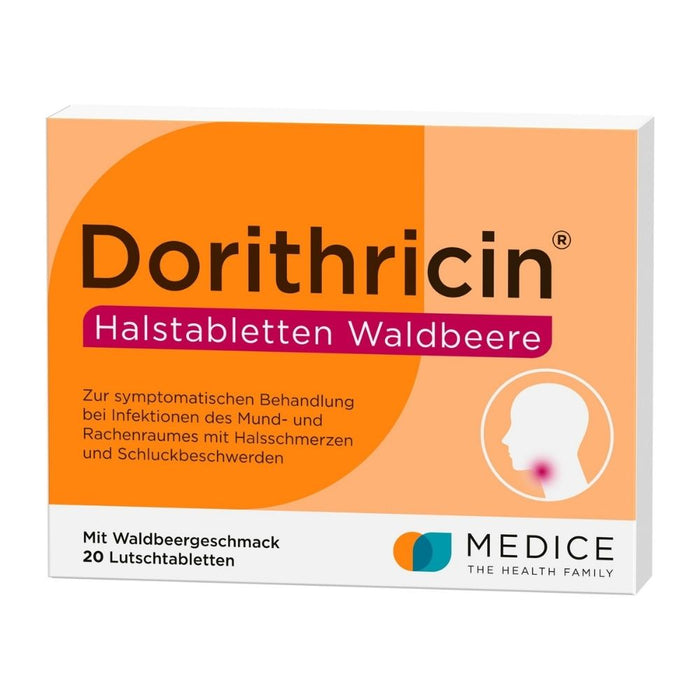 Dorithricin Halstabletten Waldbeere, 20 St. Tabletten